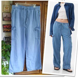 SOCIAL STANDARD by Sanctuary CARAVAN Pull on Cargo Pant - Coastal Blue, Size L